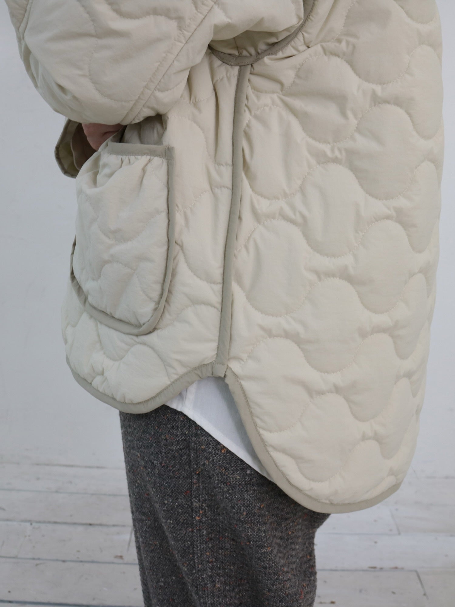 YARRA NEU　sorona中綿配色キルティングジャンパー　NU-5557-427