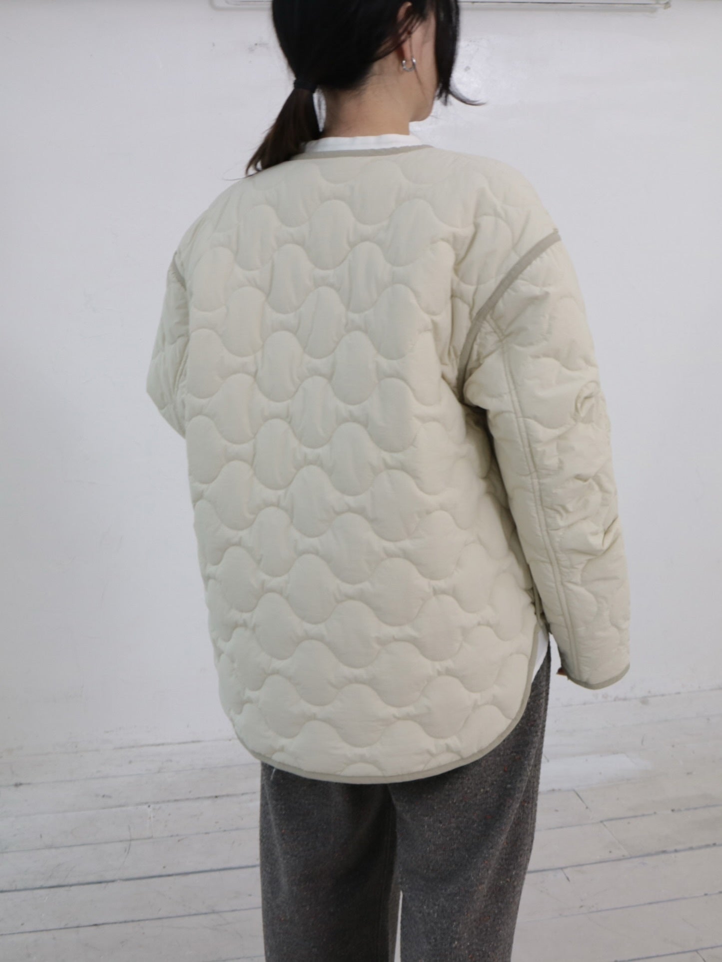 YARRA NEU　sorona中綿配色キルティングジャンパー　NU-5557-427