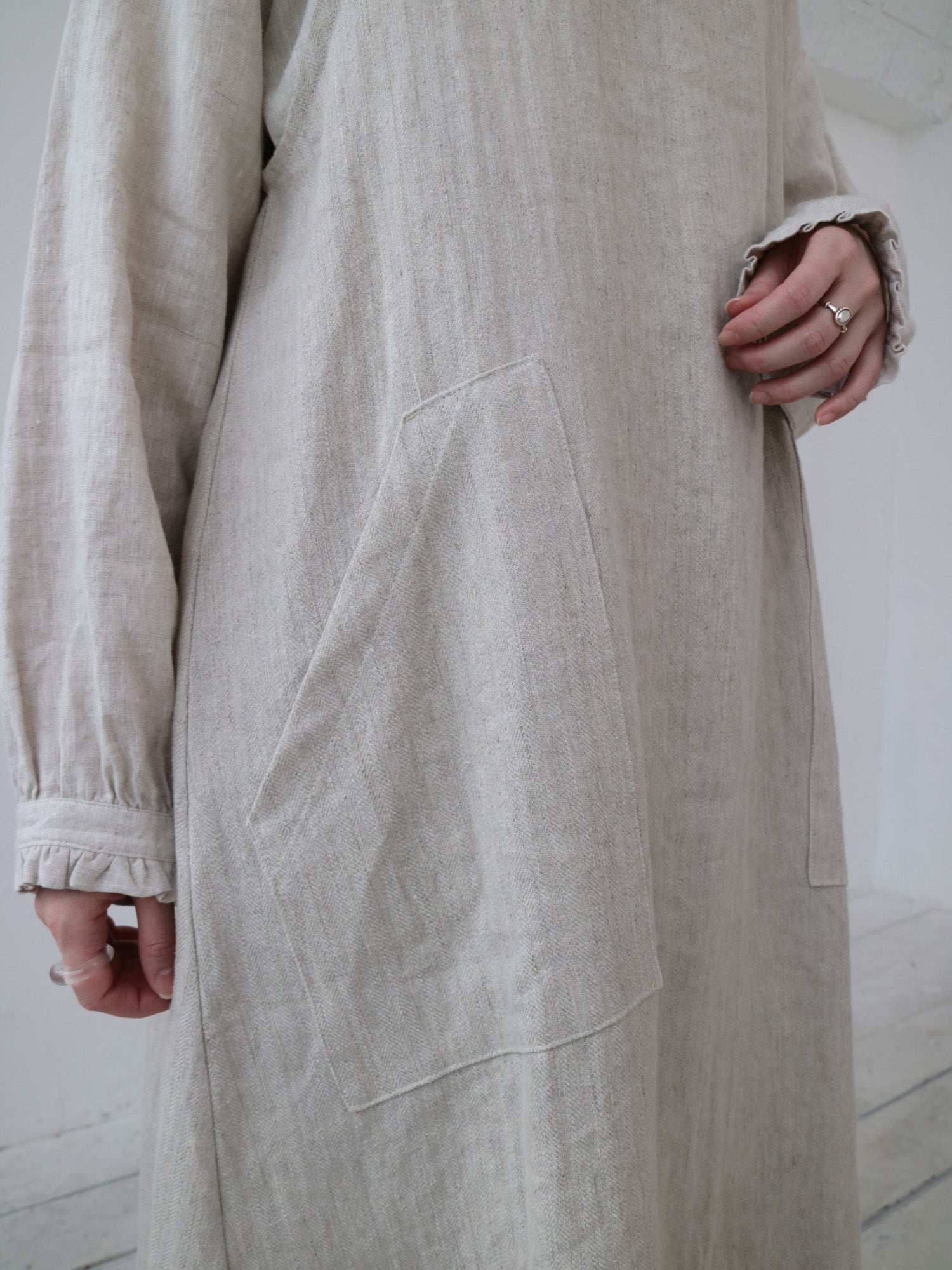 YARRA へリンボンポケットジャンパースカート YR-1544-206