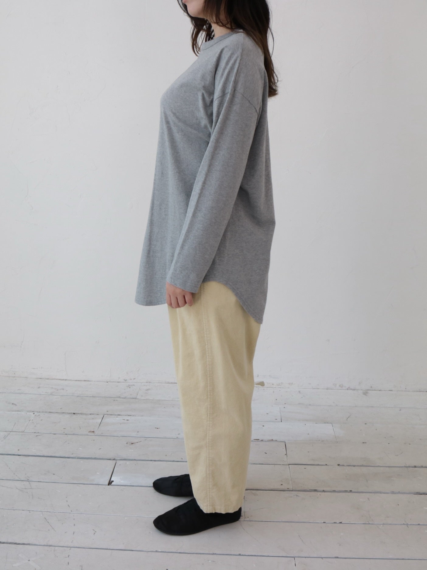 YARRA　ナチュラルソフト天竺ロングカットソー　YR-1551-284