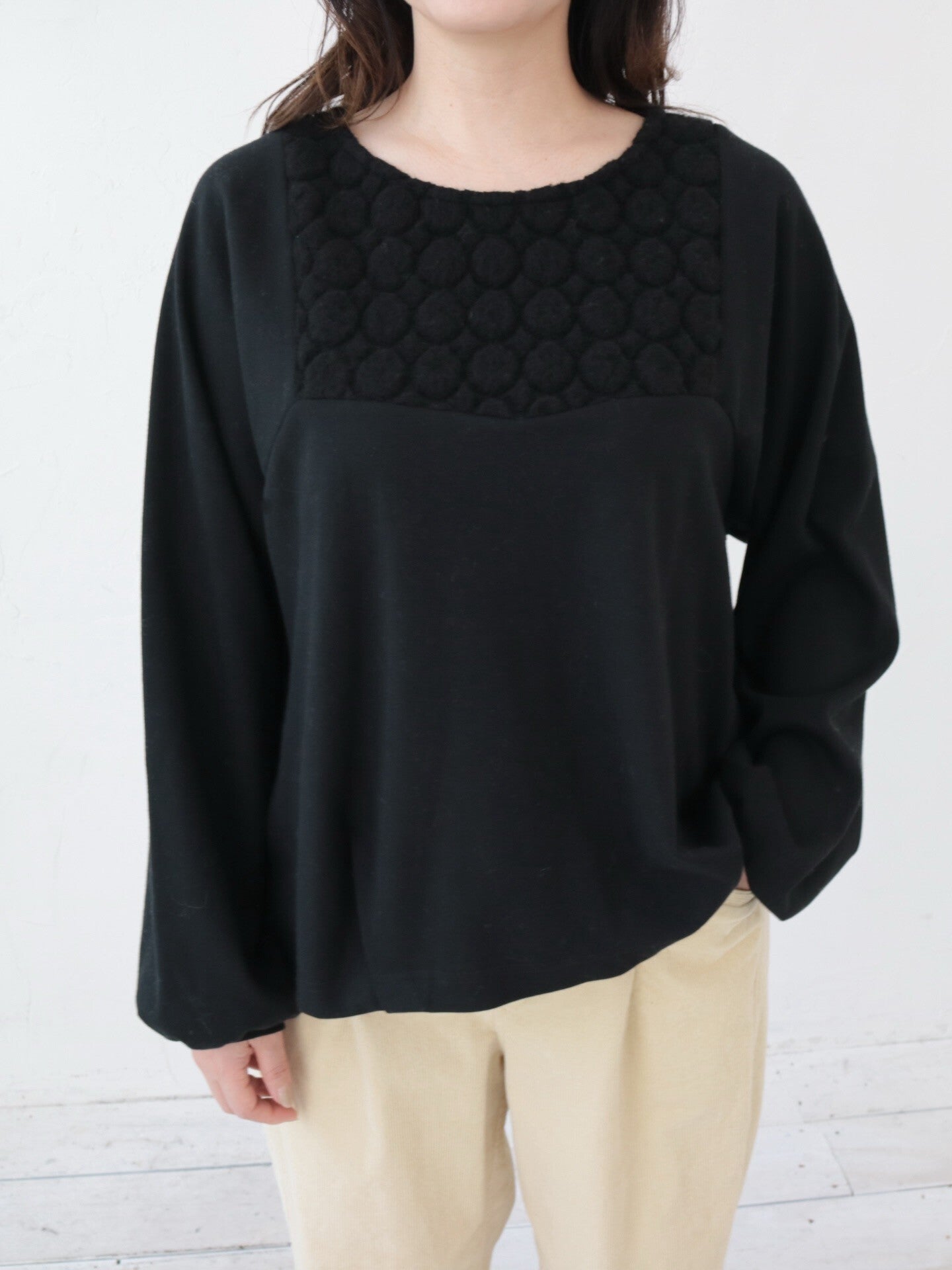 YARRA　パイルジャガード×コットンスムースプルオーバー　YR-1551-263