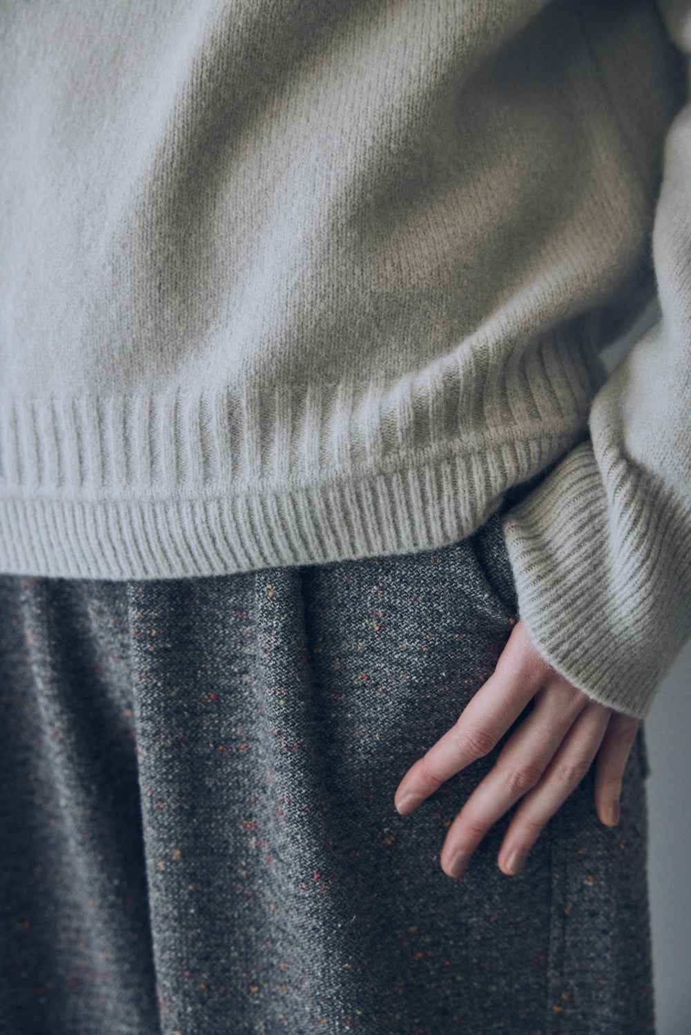 YARRA NEU　カラーネップ起毛パンツ　NU-5555-424