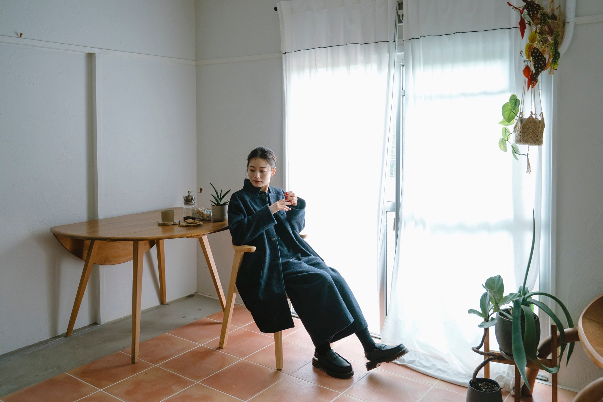 YARRA　エコウール裏付き９分丈パンツ　YR-1555-274