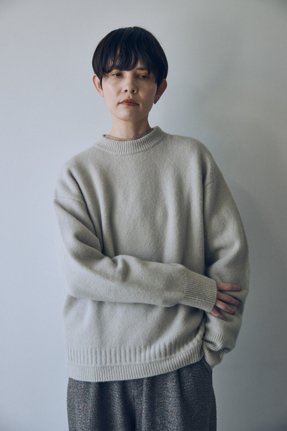 YARRA NEU ヤク混ニットプルオーバー NU-5552-418