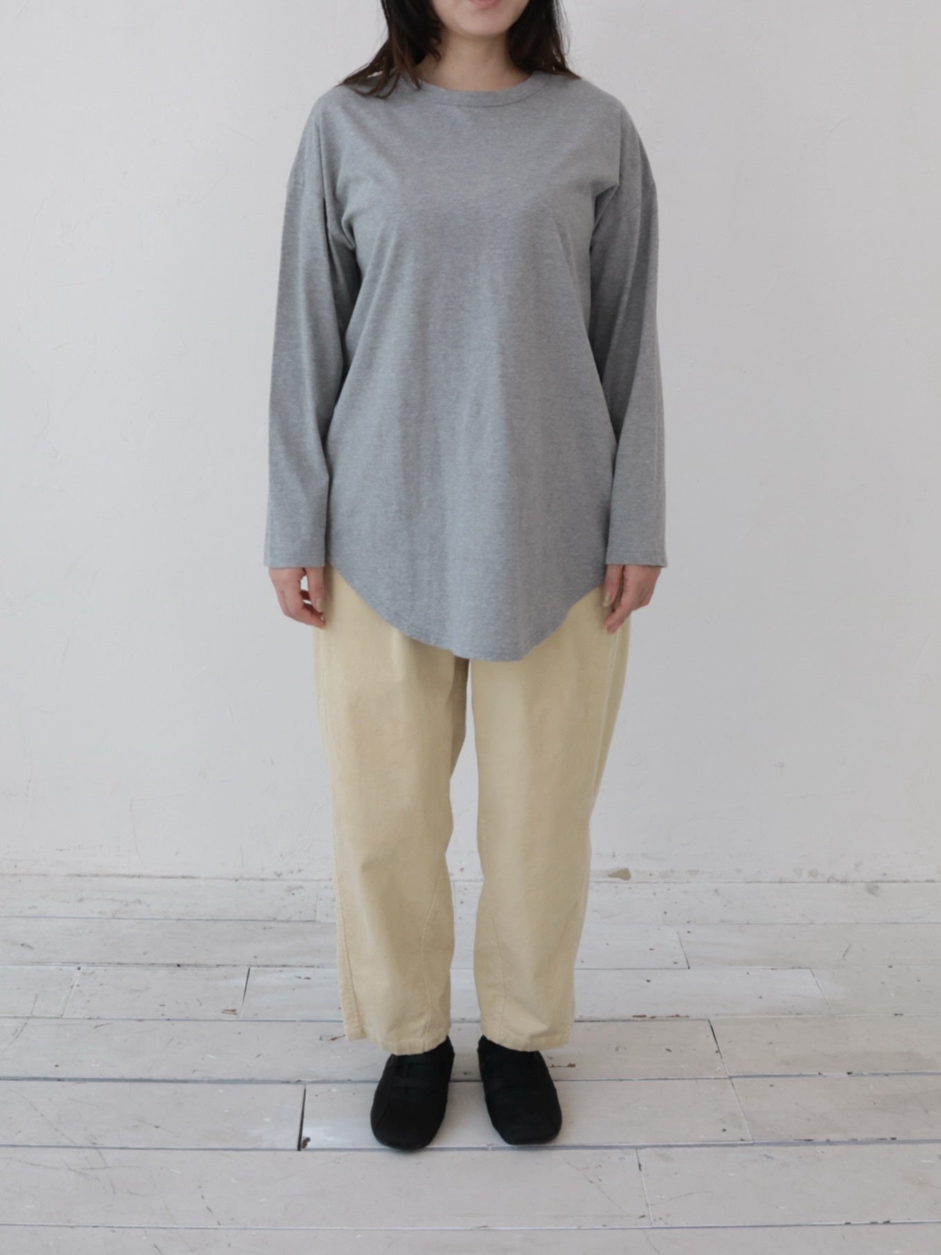 YARRA　ナチュラルソフト天竺ロングカットソー　YR-1551-284