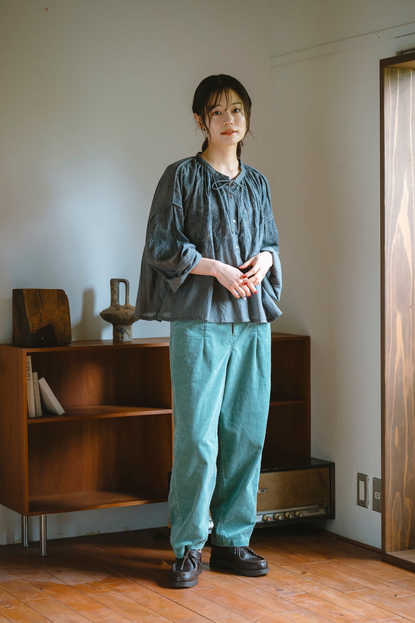 YARRA　INDIAボイル刺繍ブラウス　YR-1553-250