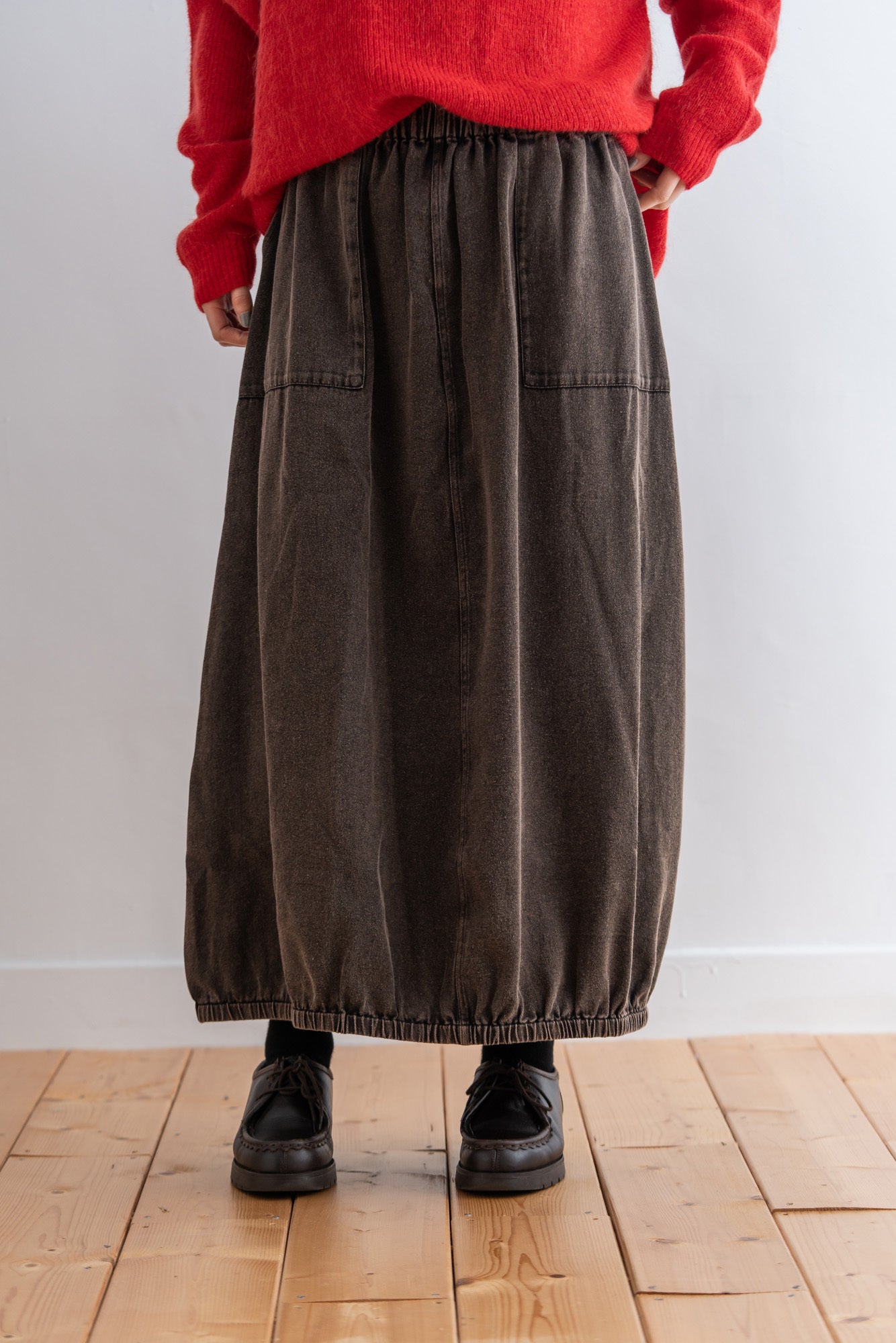 YARRA　INDIAエンザイム裾ゴムスカート　YR-1546-244