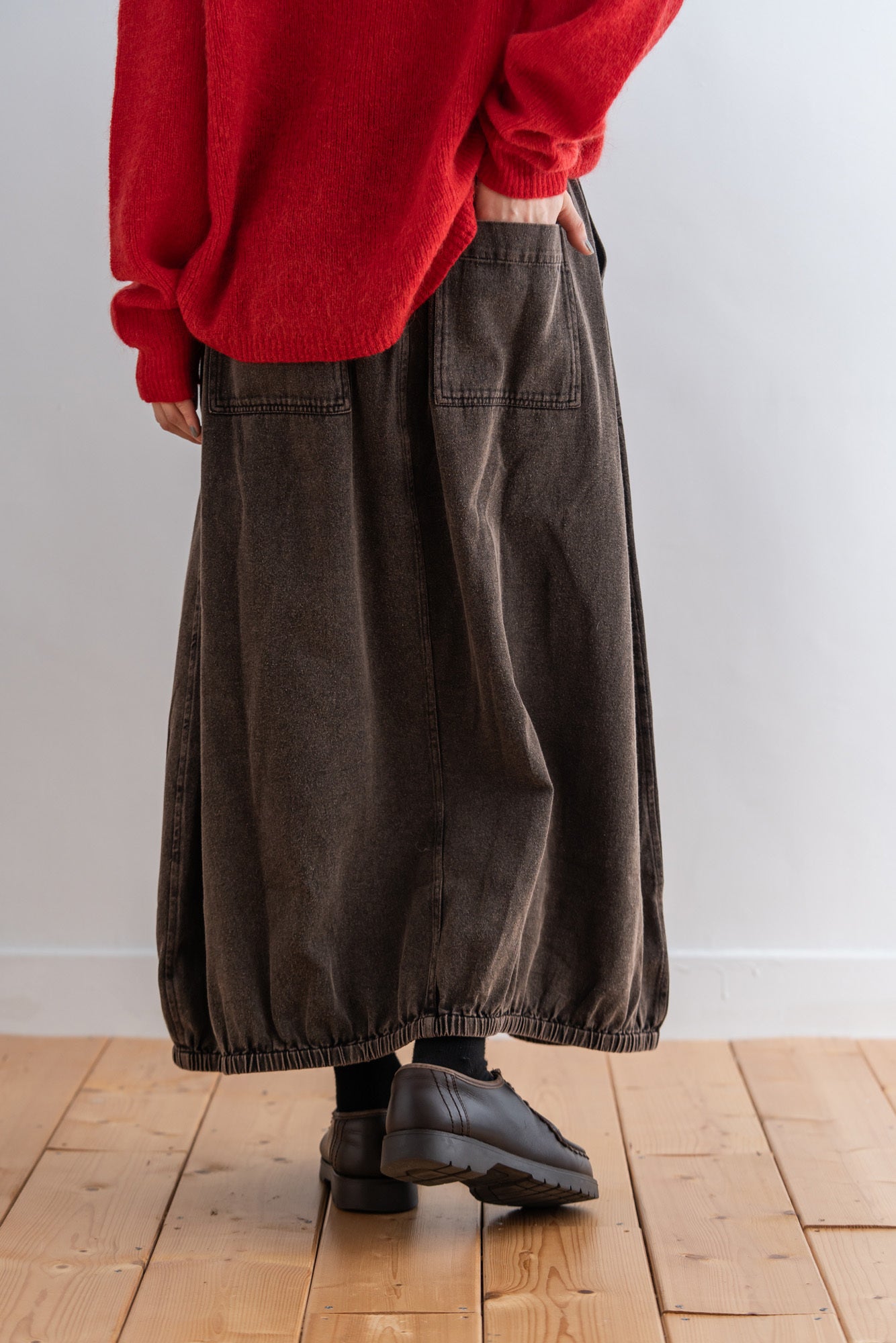 YARRA　INDIAエンザイム裾ゴムスカート　YR-1546-244