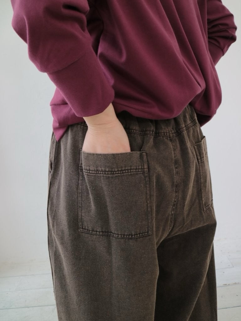 YARRA　INDIAエンザイム裾ダーツパンツ　YR-1545-235