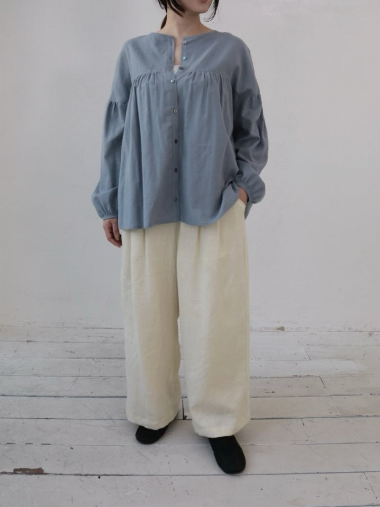 YARRA　オリジナルツイルヨークギャザーブラウス　YR-1553-248