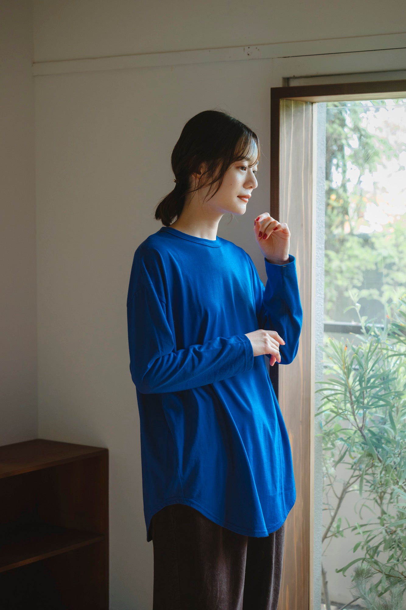 YARRA　ナチュラルソフト天竺ロングカットソー　YR-1551-284