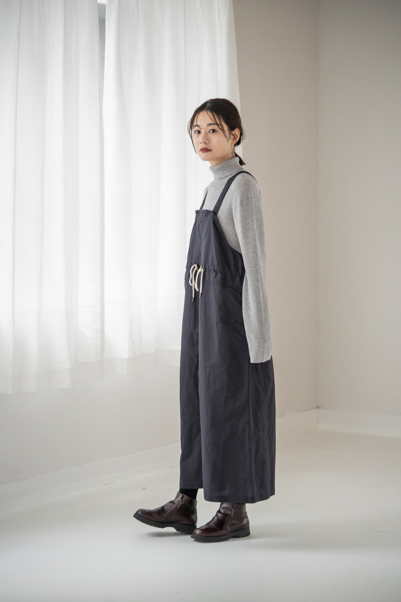 YARRA ハーフリネンデザインジャンパースカート YR-1544-236