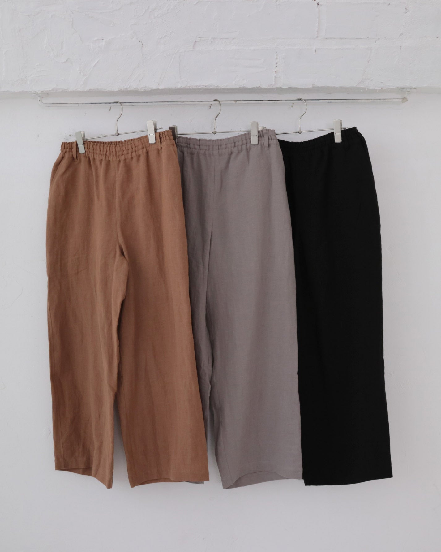 YARRA NEU　セミワイドイージーリネンパンツ　NU-5535-450