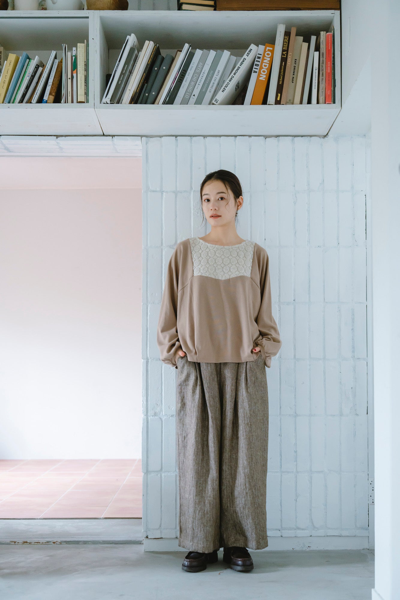 YARRA　パイルジャガード×コットンスムースプルオーバー　YR-1551-263