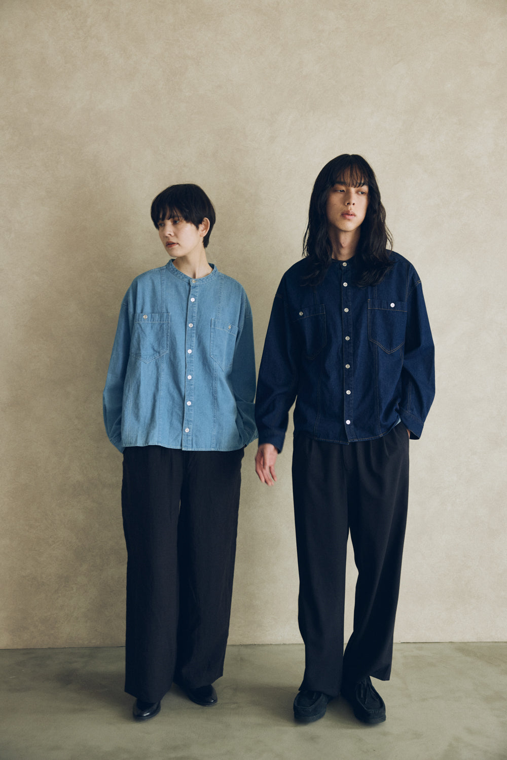 YARRA NEU　胸ポケット加工デニムシャツ　NU-5543-410