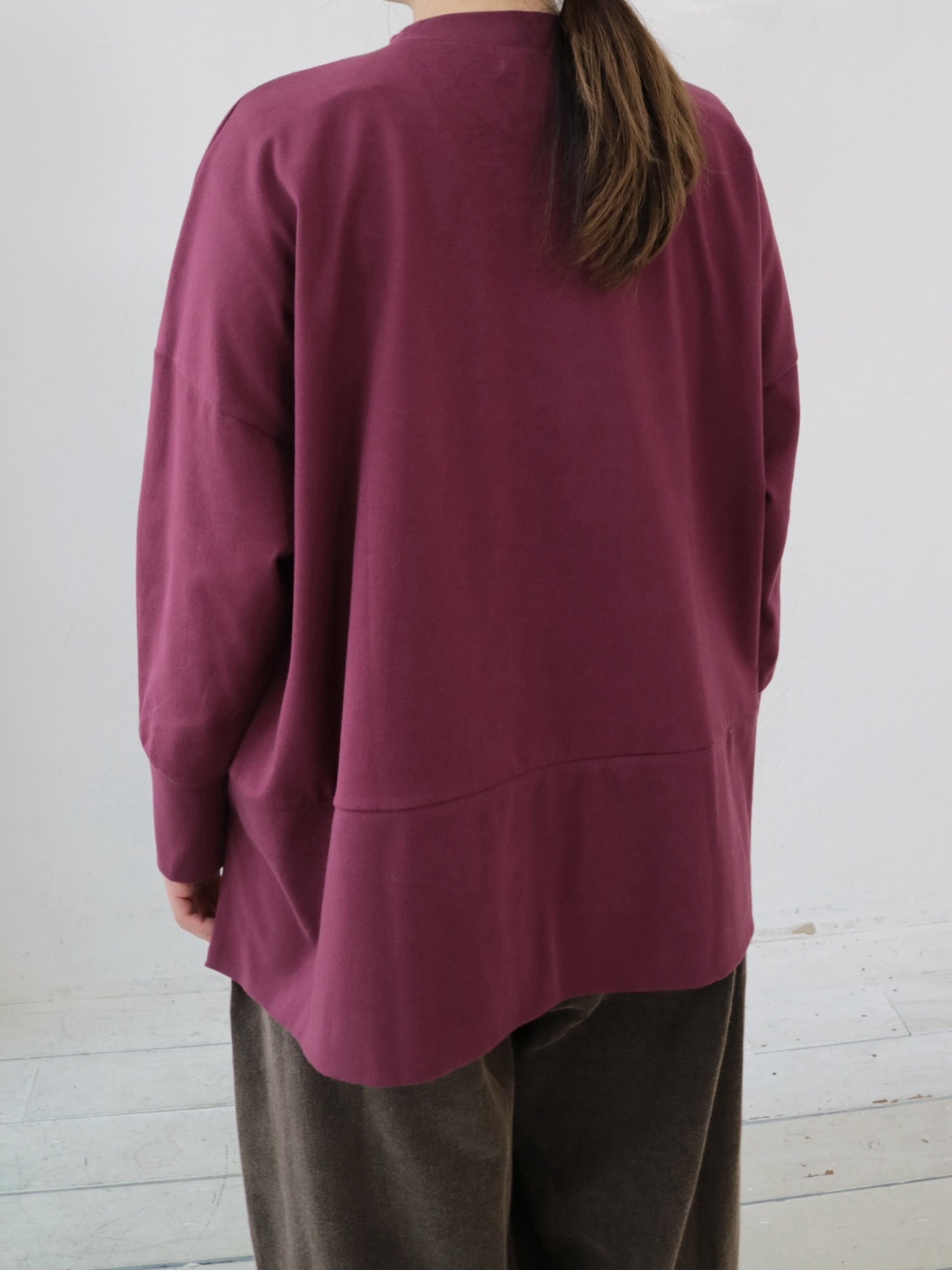 YARRA　コーマ天竺ワイドプルオーバー　YR-1541-223