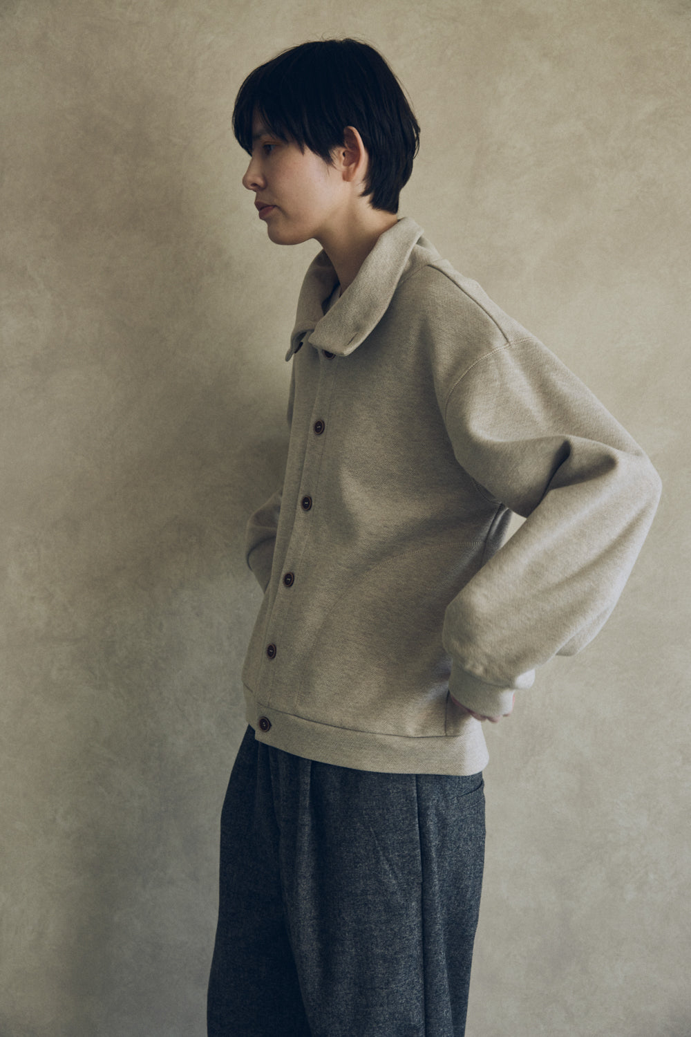 YARRA NEU　W混釦ダウンカットブルゾン　NU-5551-417