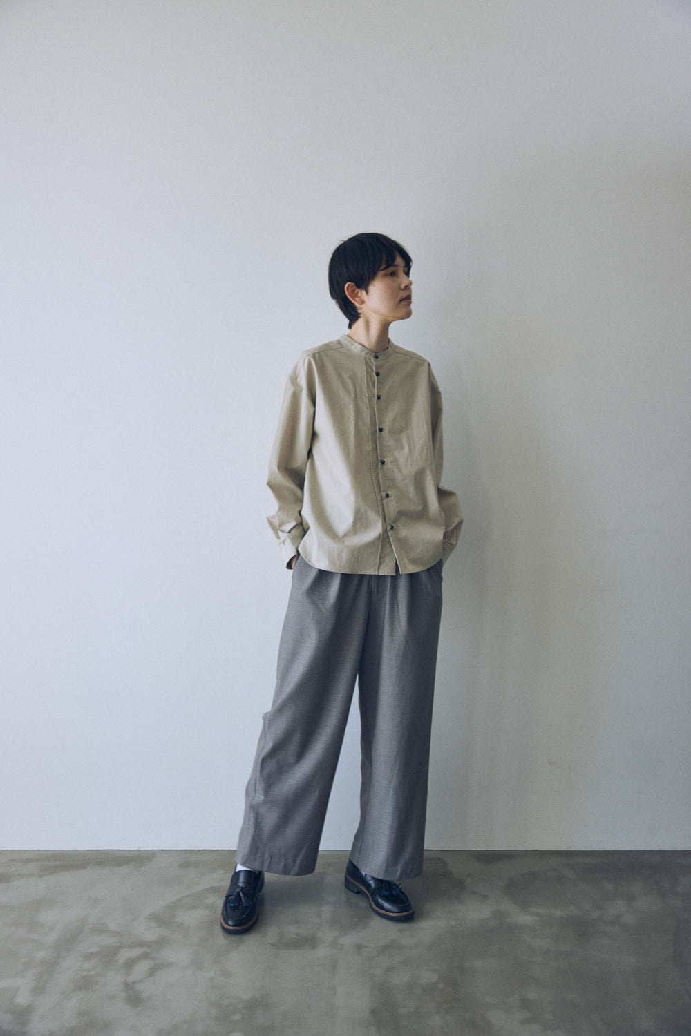 YARRA NEU　オーガニックコットンダンプシャツ　NU-5543-409