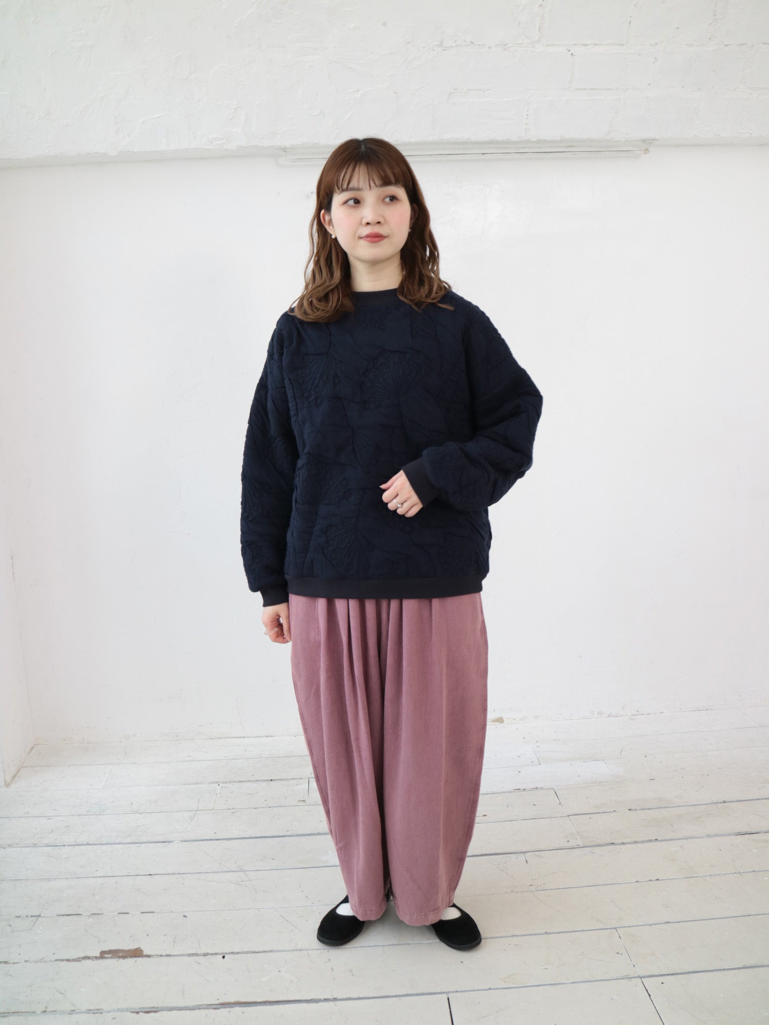 YARRA INDIAエンザイム裾ダーツパンツ YR-1545-235