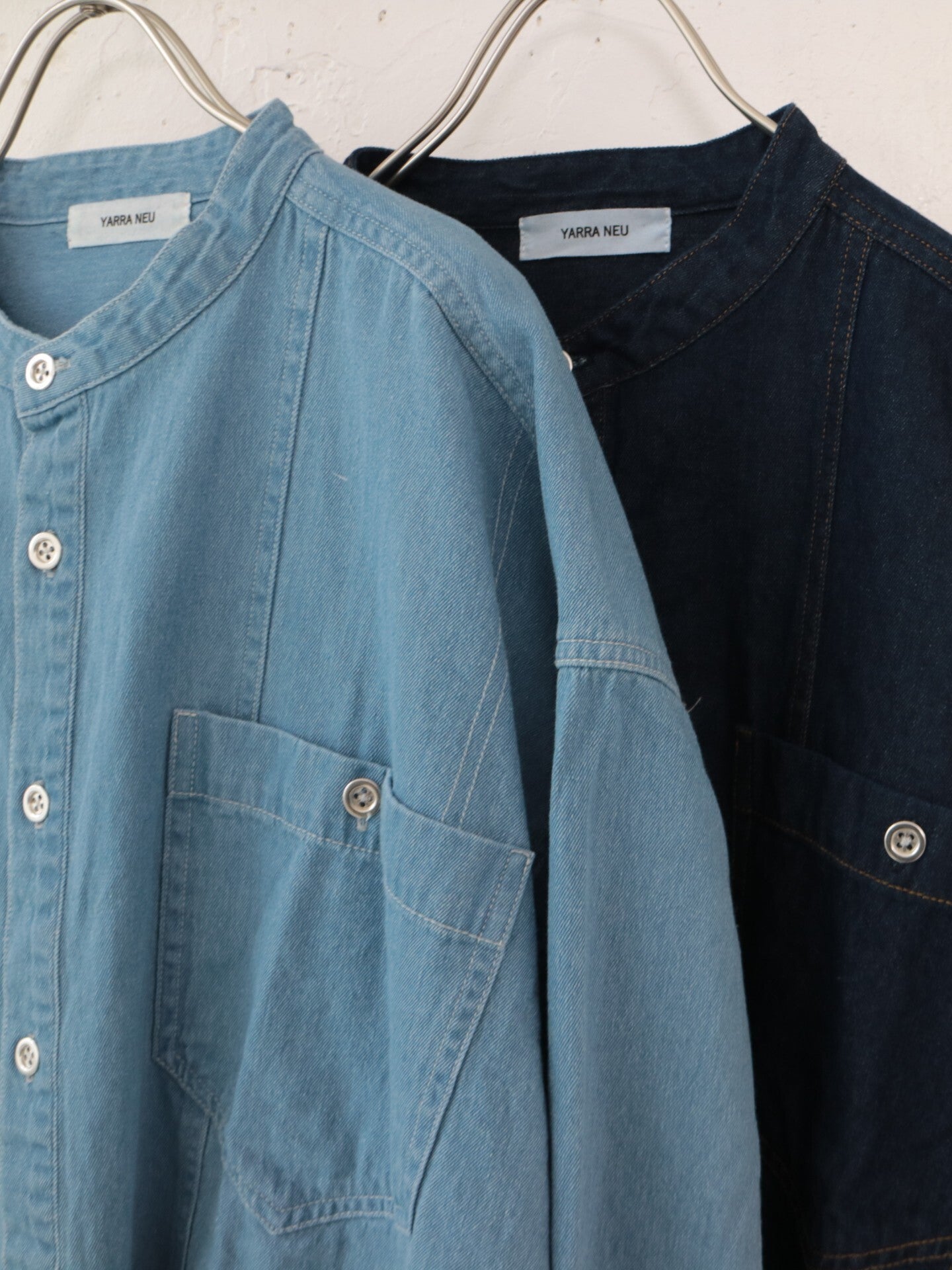 YARRA NEU 胸ポケット加工デニムシャツ NU-5543-410