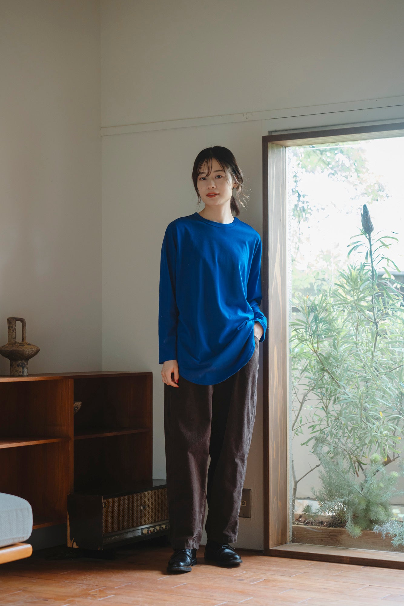 YARRA　ナチュラルソフト天竺ロングカットソー　YR-1551-284