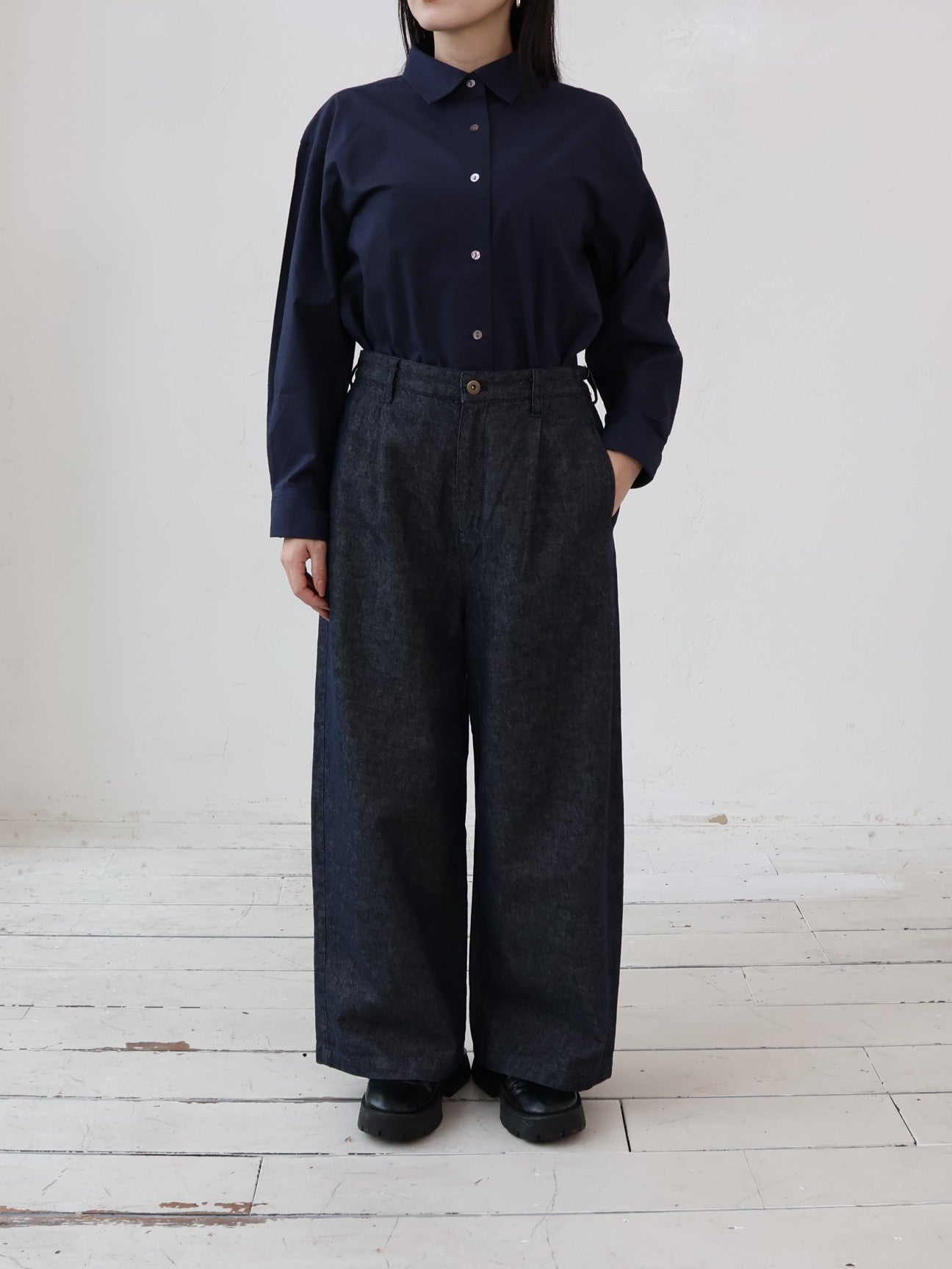 YARRA　リネンコットンストレートパンツ　YR-1645-235