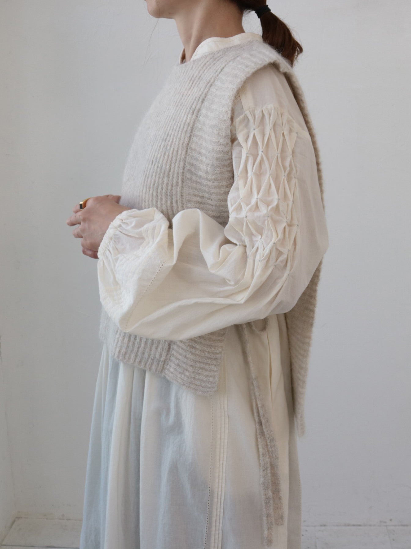 doux bleu　アルパカニットベスト　DB-2558-056