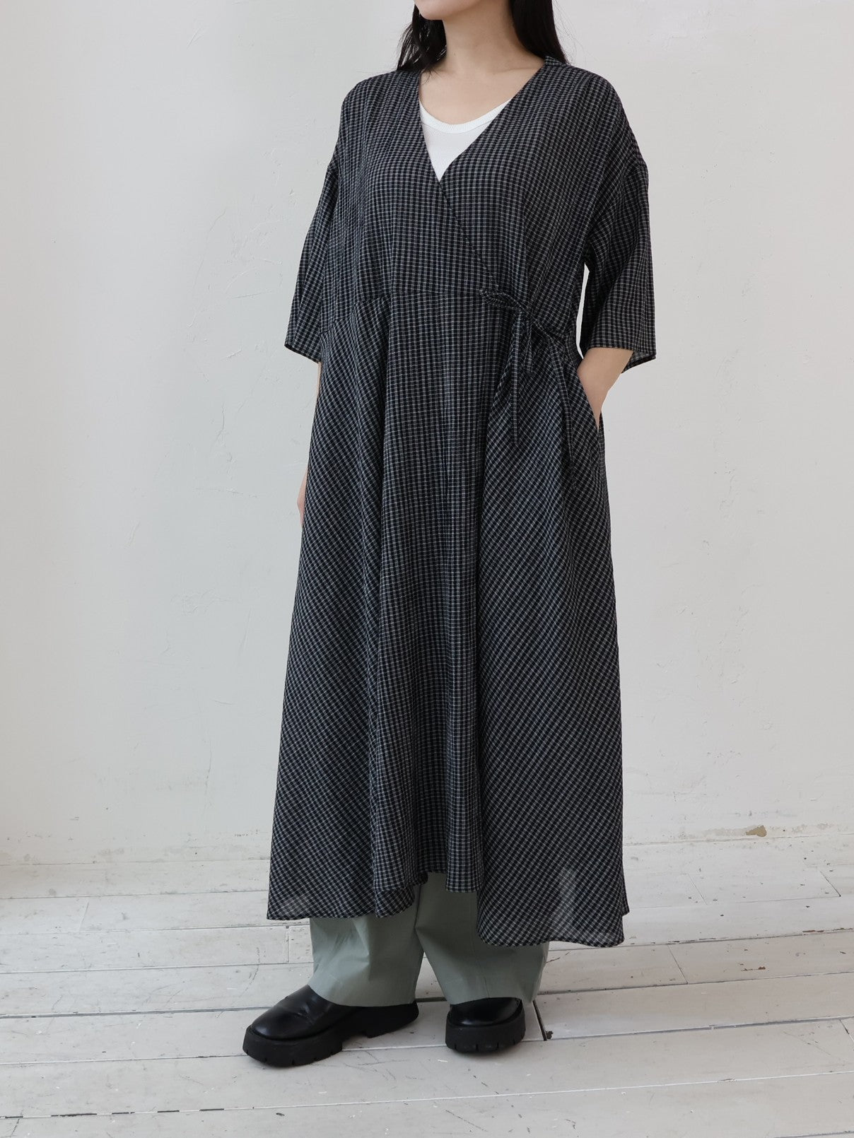 YARRA　シングルガーゼカシュクールワンピース　YR-1644-203