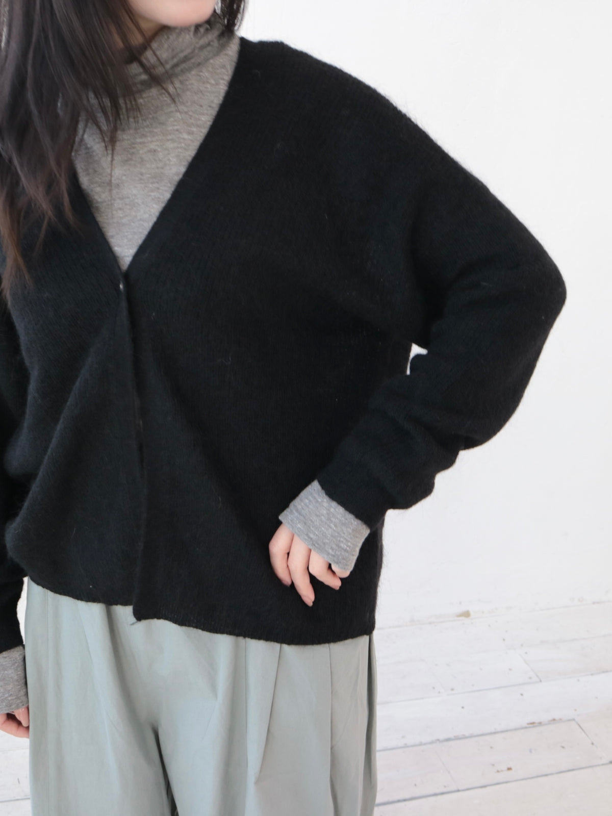 YARRA　モヘアブレンドニットカーディガン　YR-1642-230