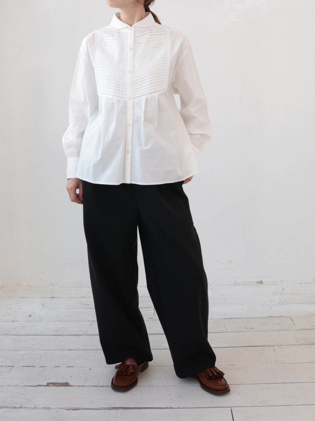 doux bleu　ピンタック ブラウス　DB-2553-049