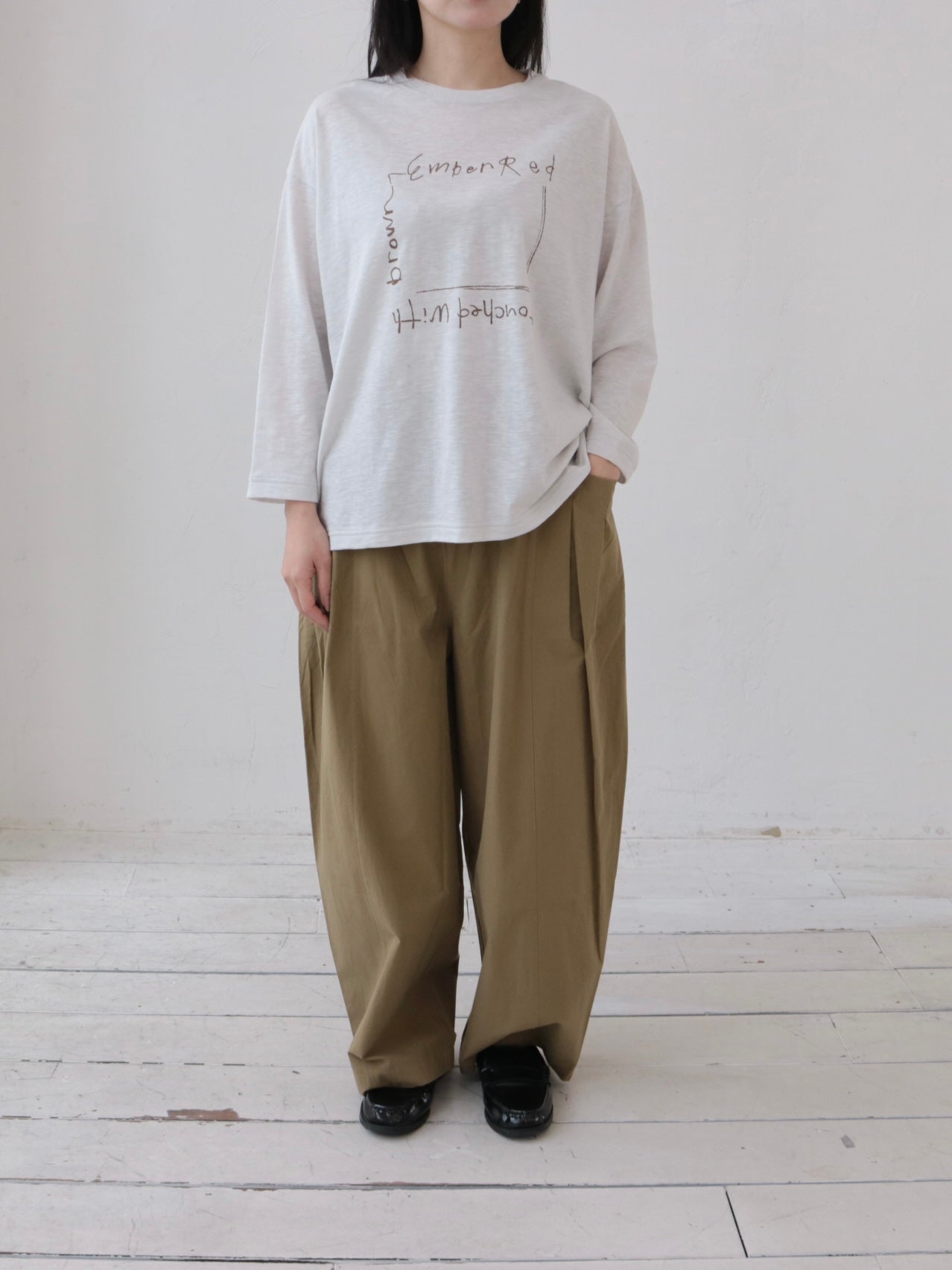 YARRA　スラブ天竺長袖ロゴTEE　YR-1641-206