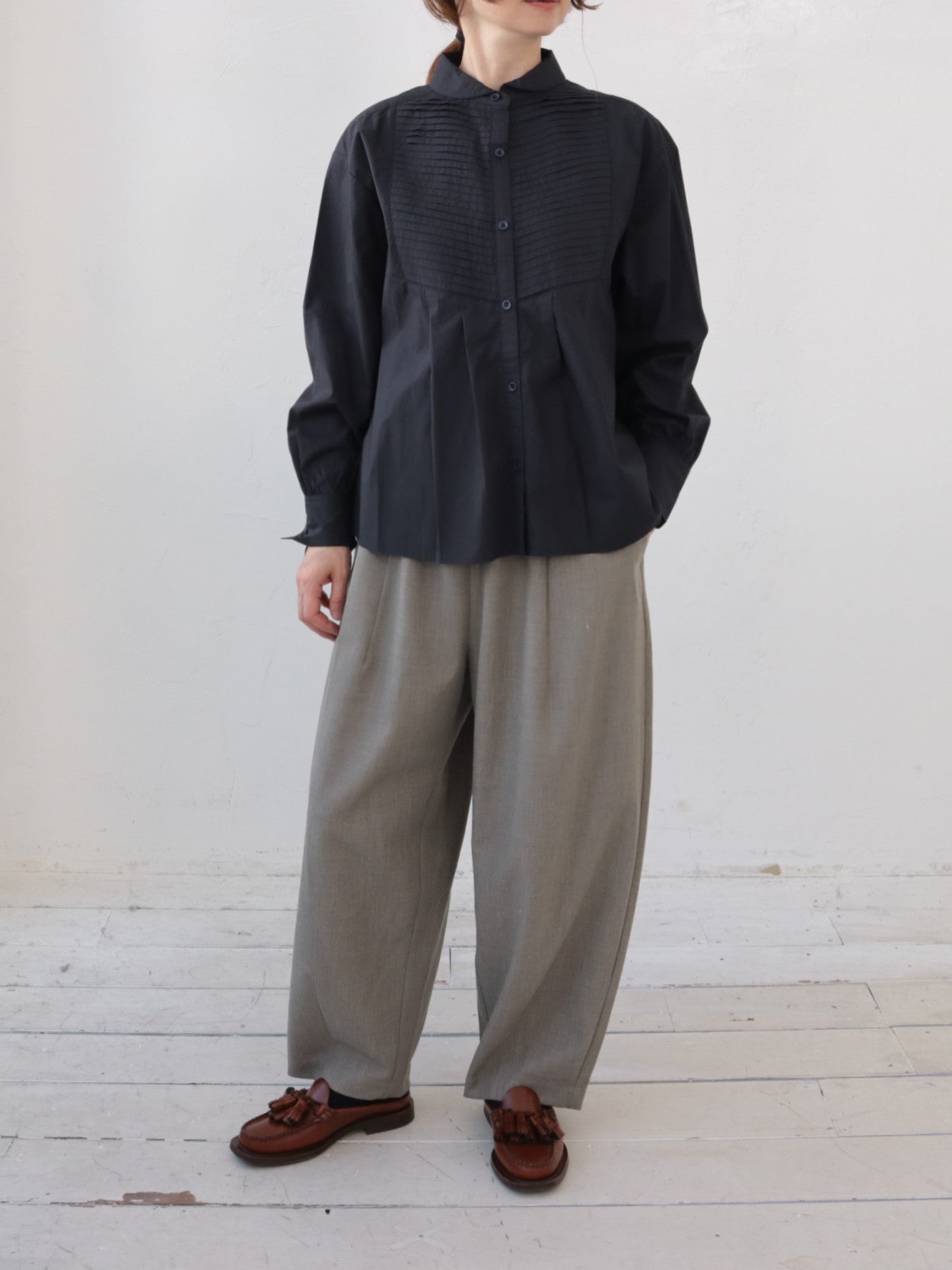 doux bleu　ピンタック ブラウス　DB-2553-049