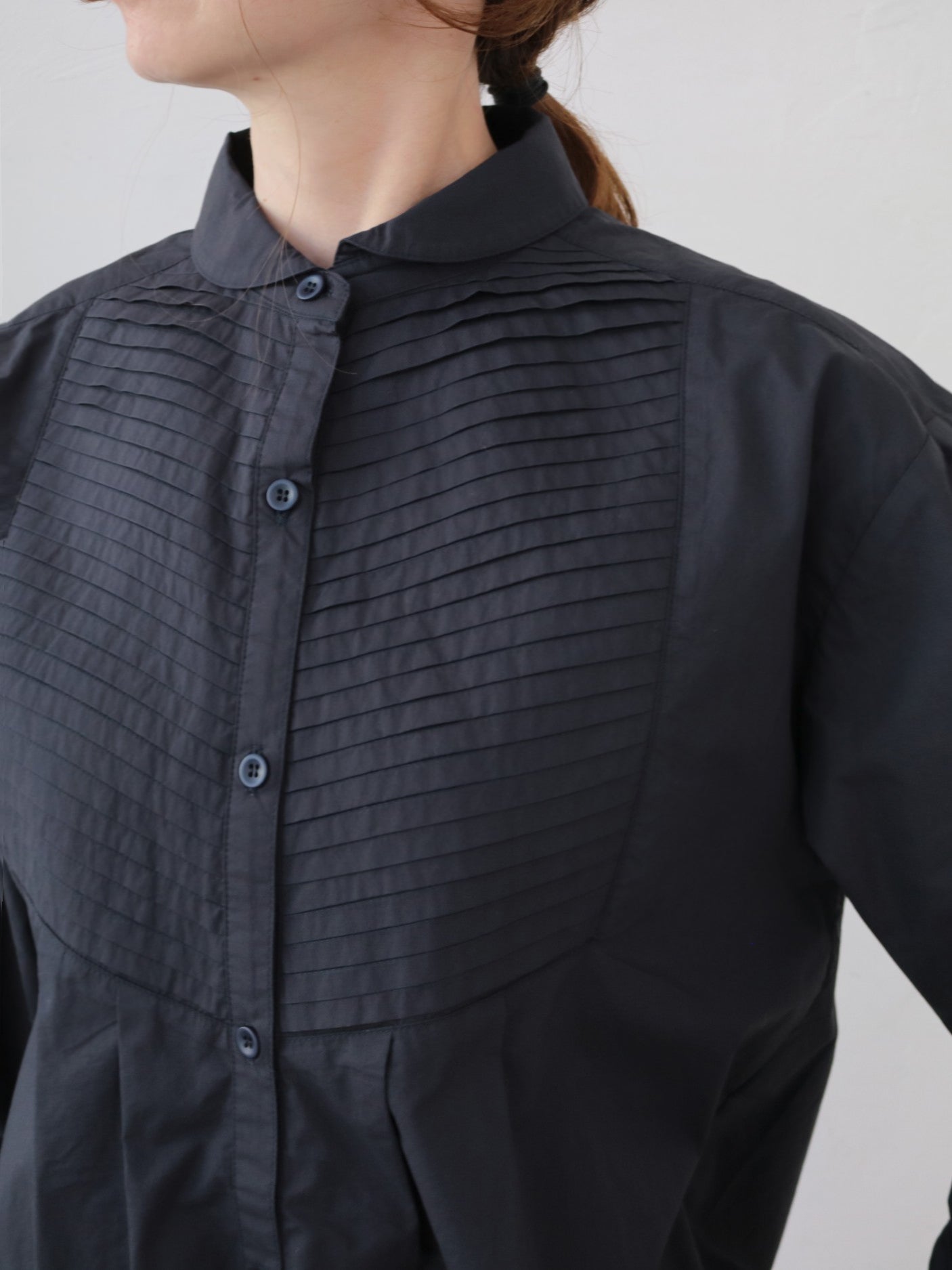 doux bleu　ピンタック ブラウス　DB-2553-049