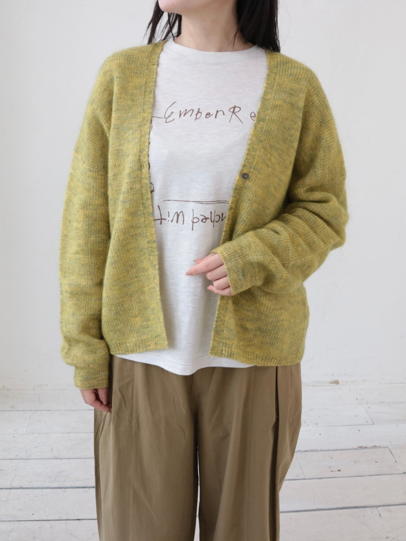 YARRA　スラブ天竺長袖ロゴTEE　YR-1641-206