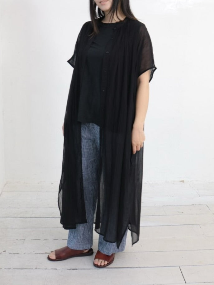 YARRA　INDIAシアーノースリーブワンピース　YR-1624-304