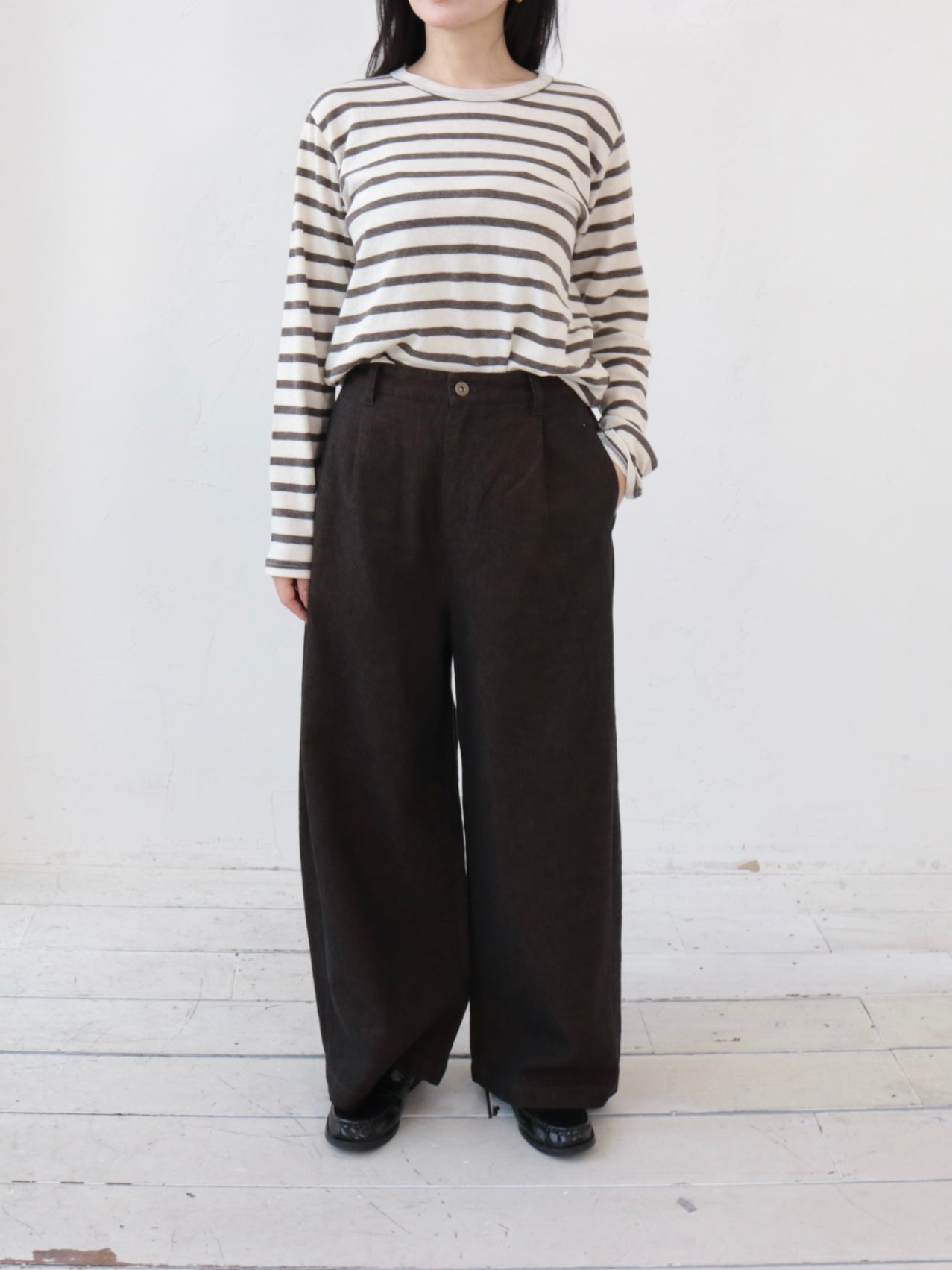 YARRA　リネンコットンストレートパンツ　YR-1645-235