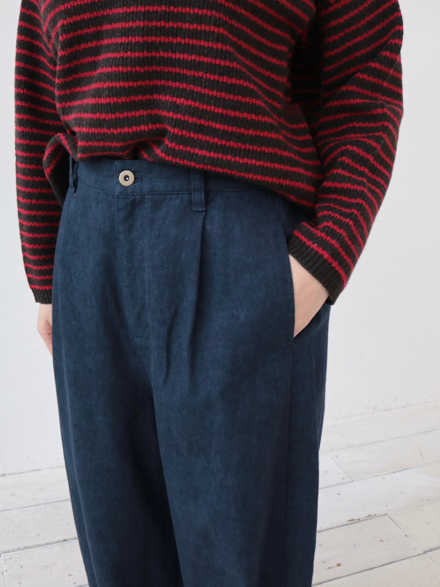 YARRA　リネンコットンストレートパンツ　YR-1645-235