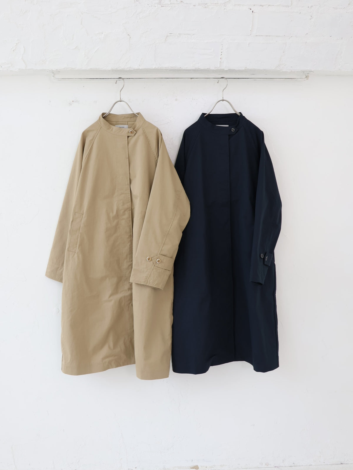 doux bleu　C/Nナイロン スタンドカラーコート　DB-2647-032