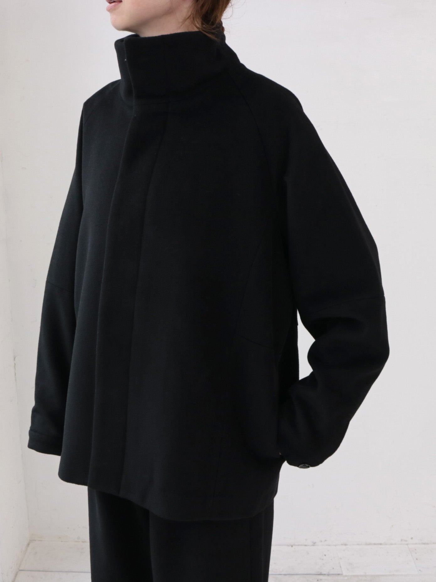 YARRA NEU　カシミヤ混ウールスタンドジャケット　NU-5557-428