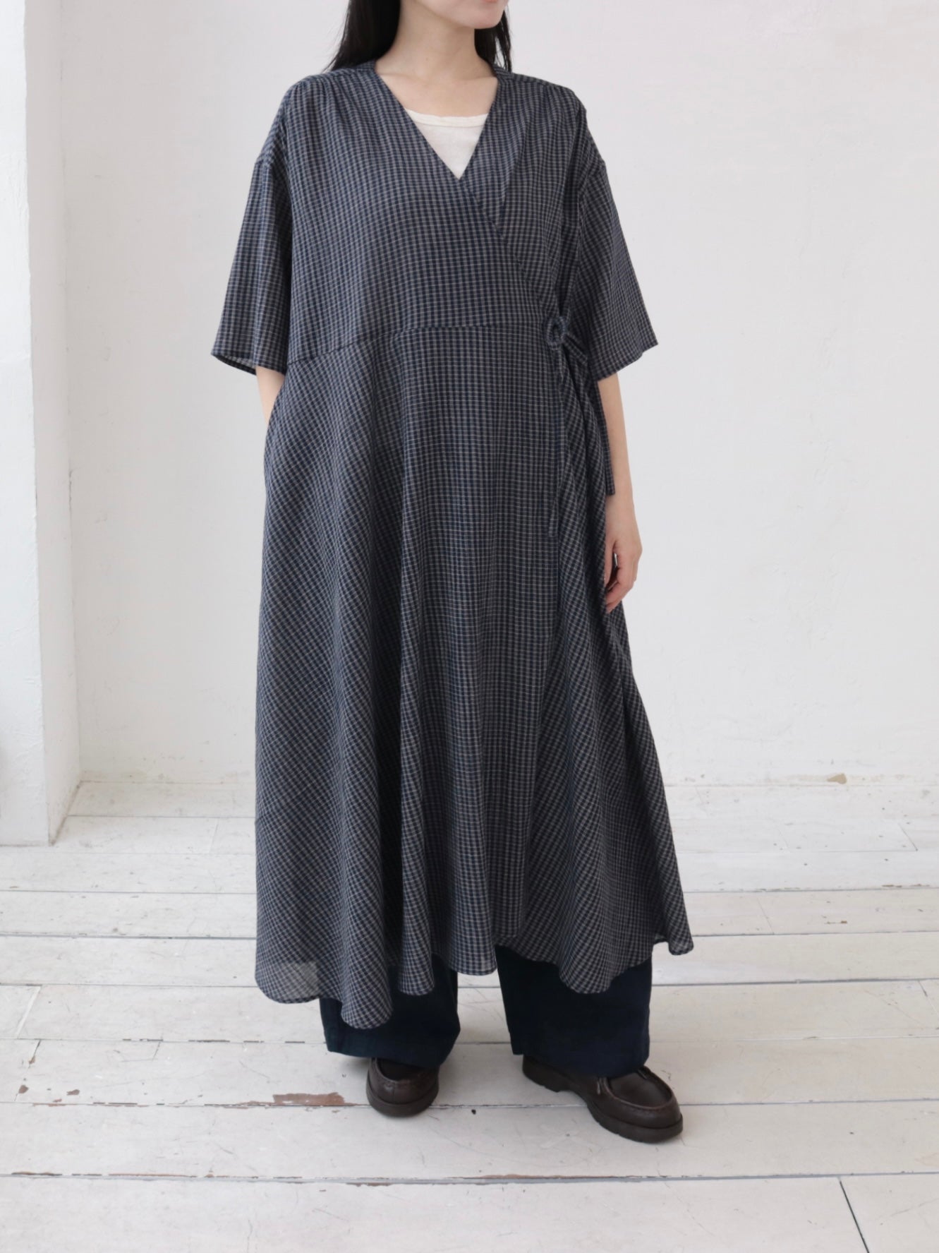 YARRA　シングルガーゼカシュクールワンピース　YR-1644-203