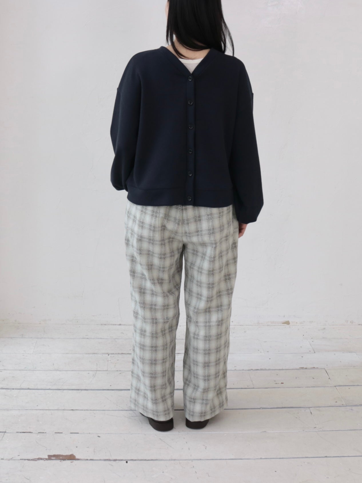 YARRA　オンブレチェックワイドパンツ　YR-1645-218