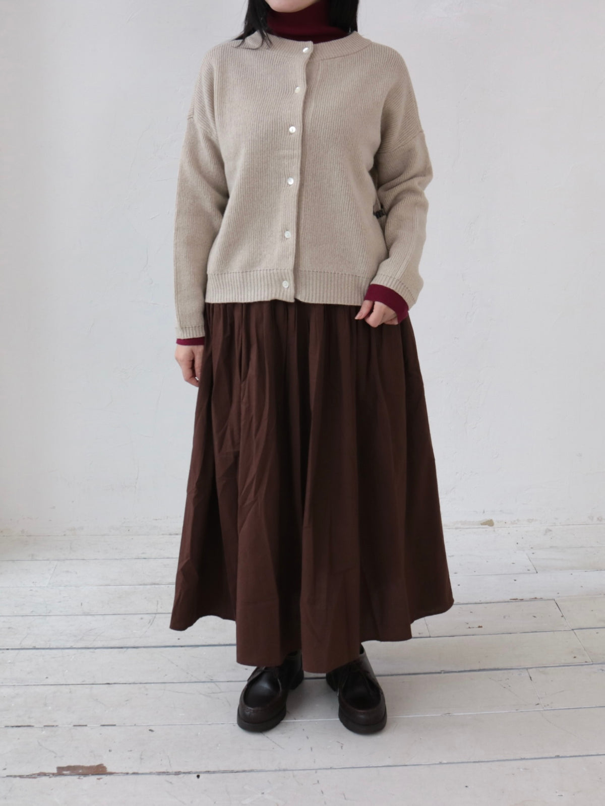 YARRA　INDIAウエストピンタックスカート　YR-1646-234