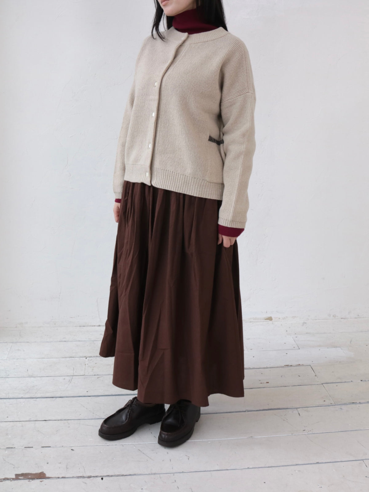 YARRA　INDIAウエストピンタックスカート　YR-1646-234