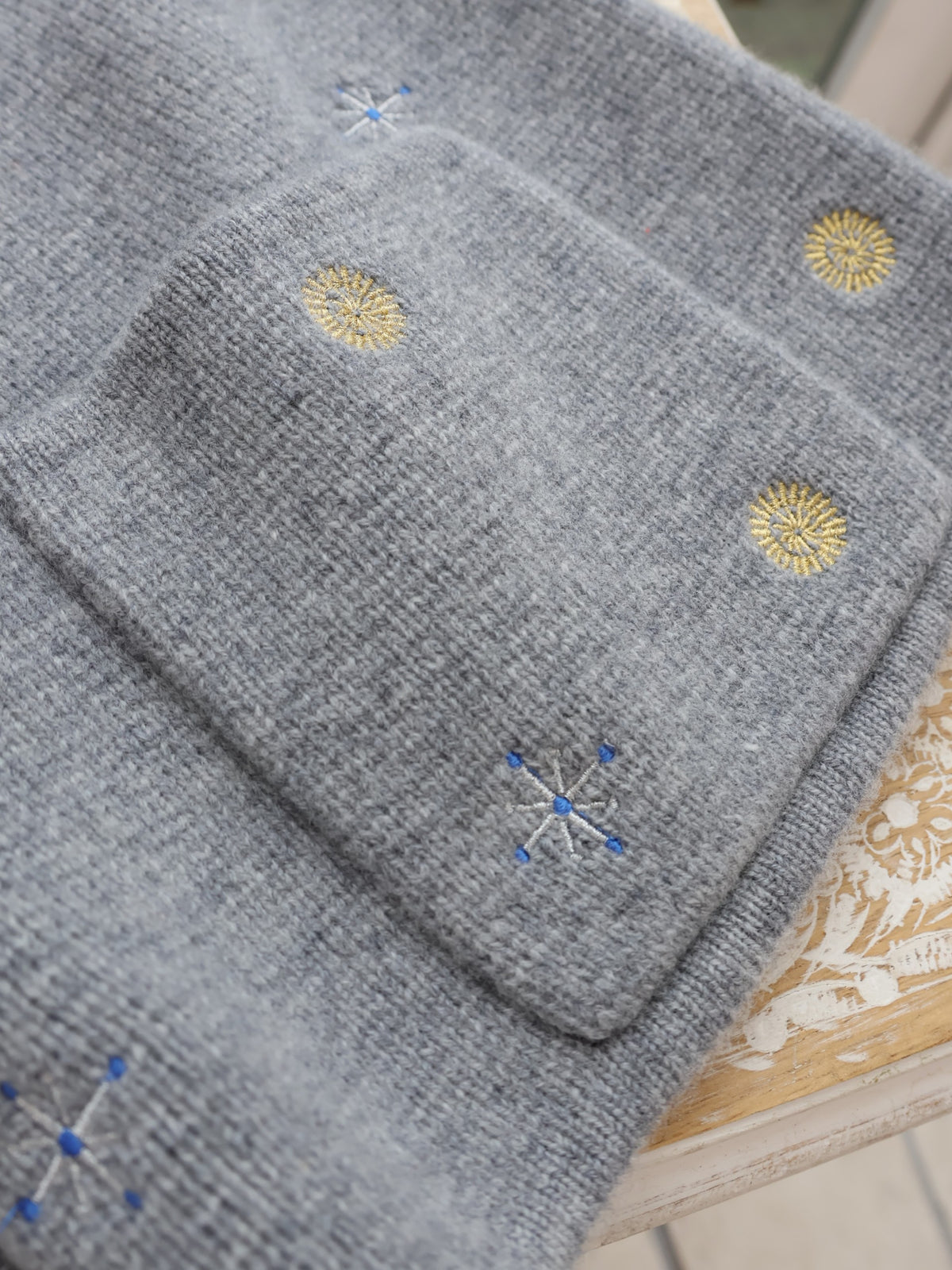 doux bleu　エンブロイダリー ニットジャケット　DB-2647-038