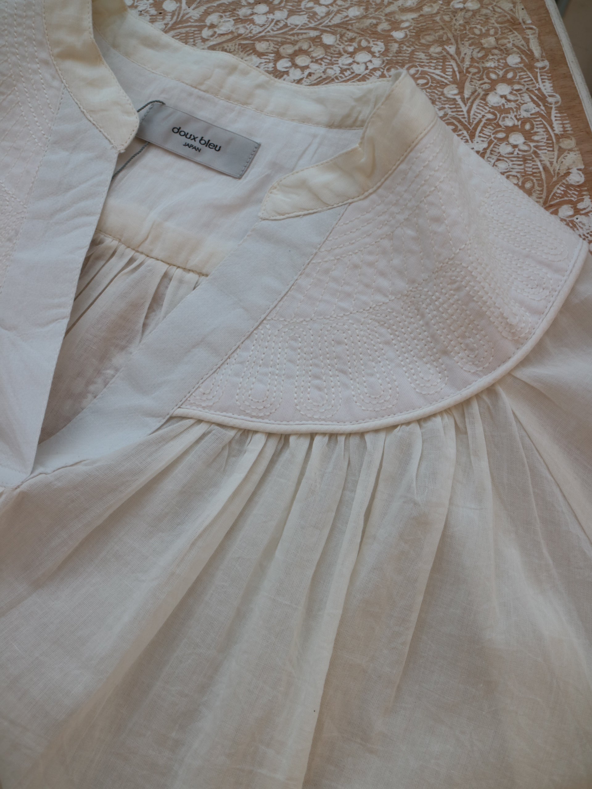 doux bleu　キルトヨーク ブラウス　DB-2533-083