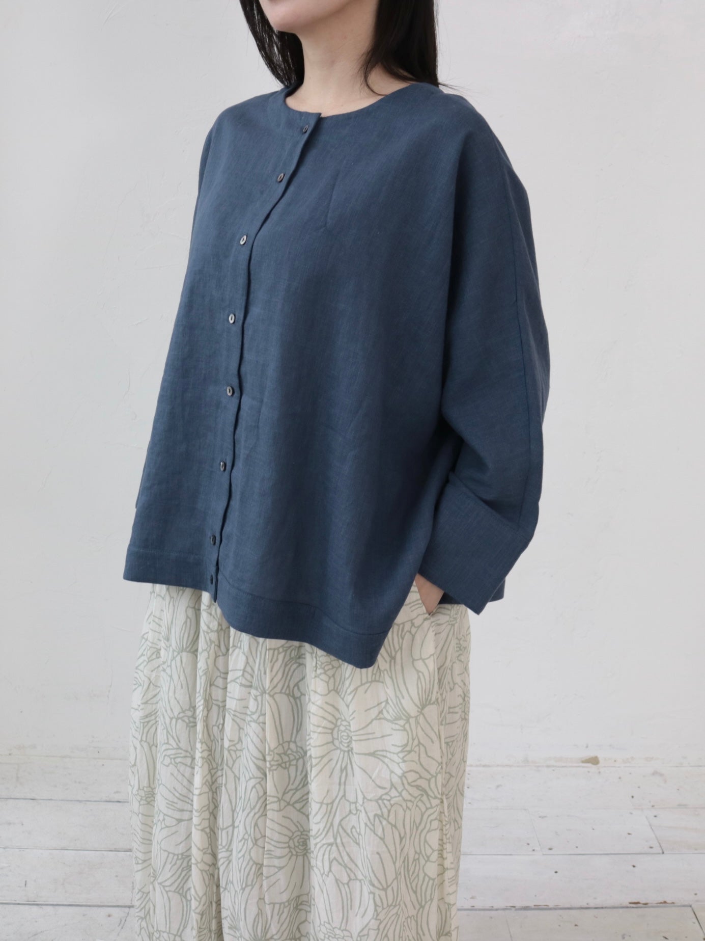 YARRA　INDIAプリントタックスカート　YR-1646-215