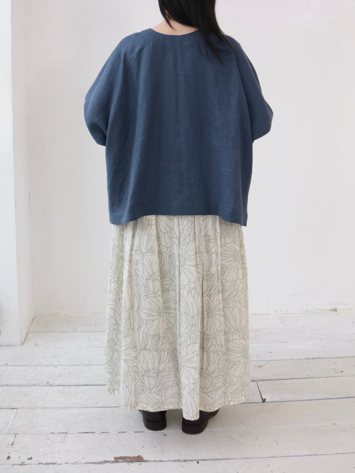 YARRA　INDIAプリントタックスカート　YR-1646-215