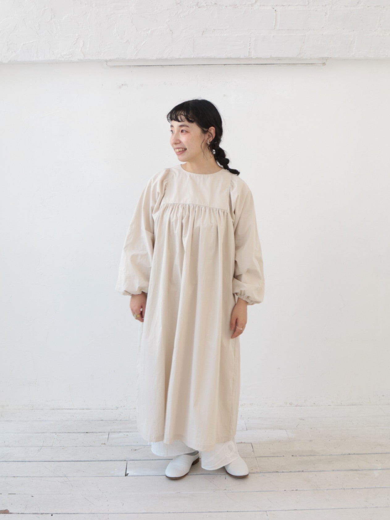【予約販売　10月下旬発送】YARRA　ami×YARRA ギャザーワンピース　1554-282