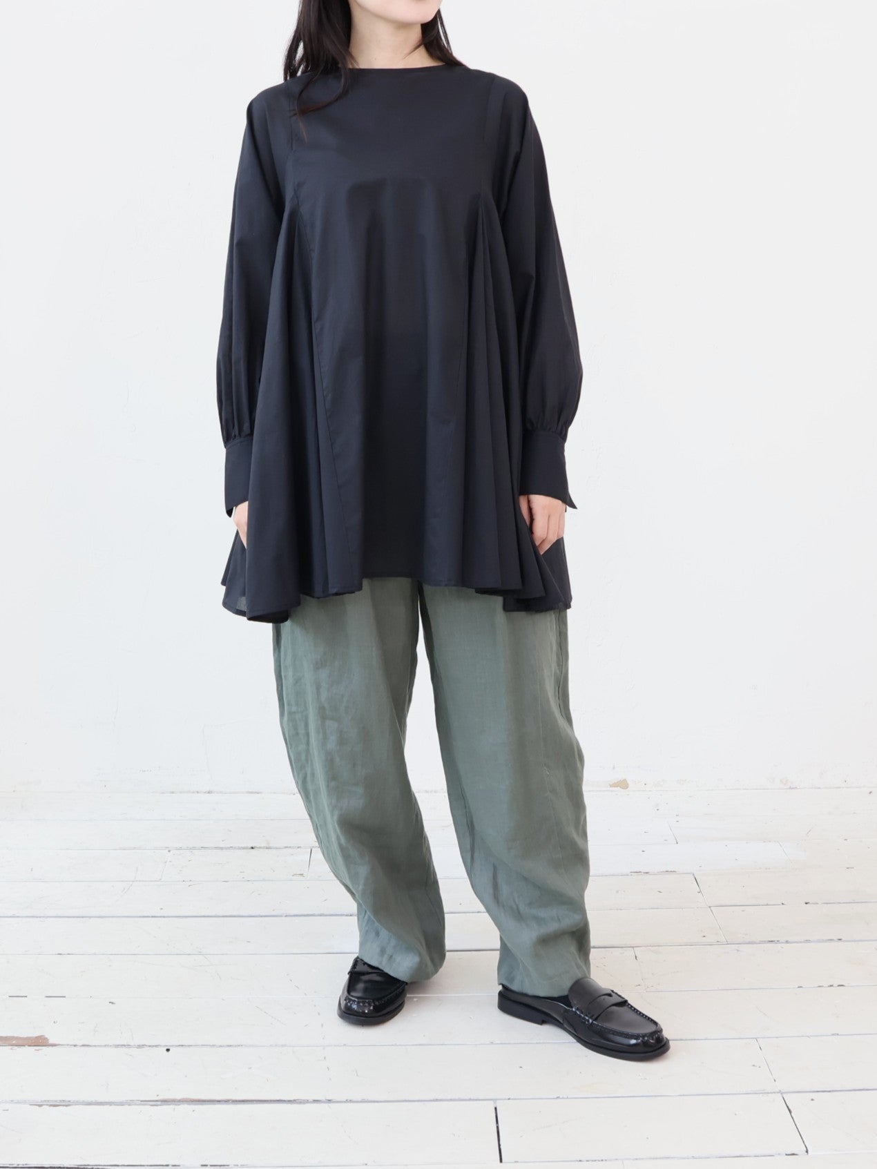 doux bleu　リネンカーブパンツ　DB-2645-012