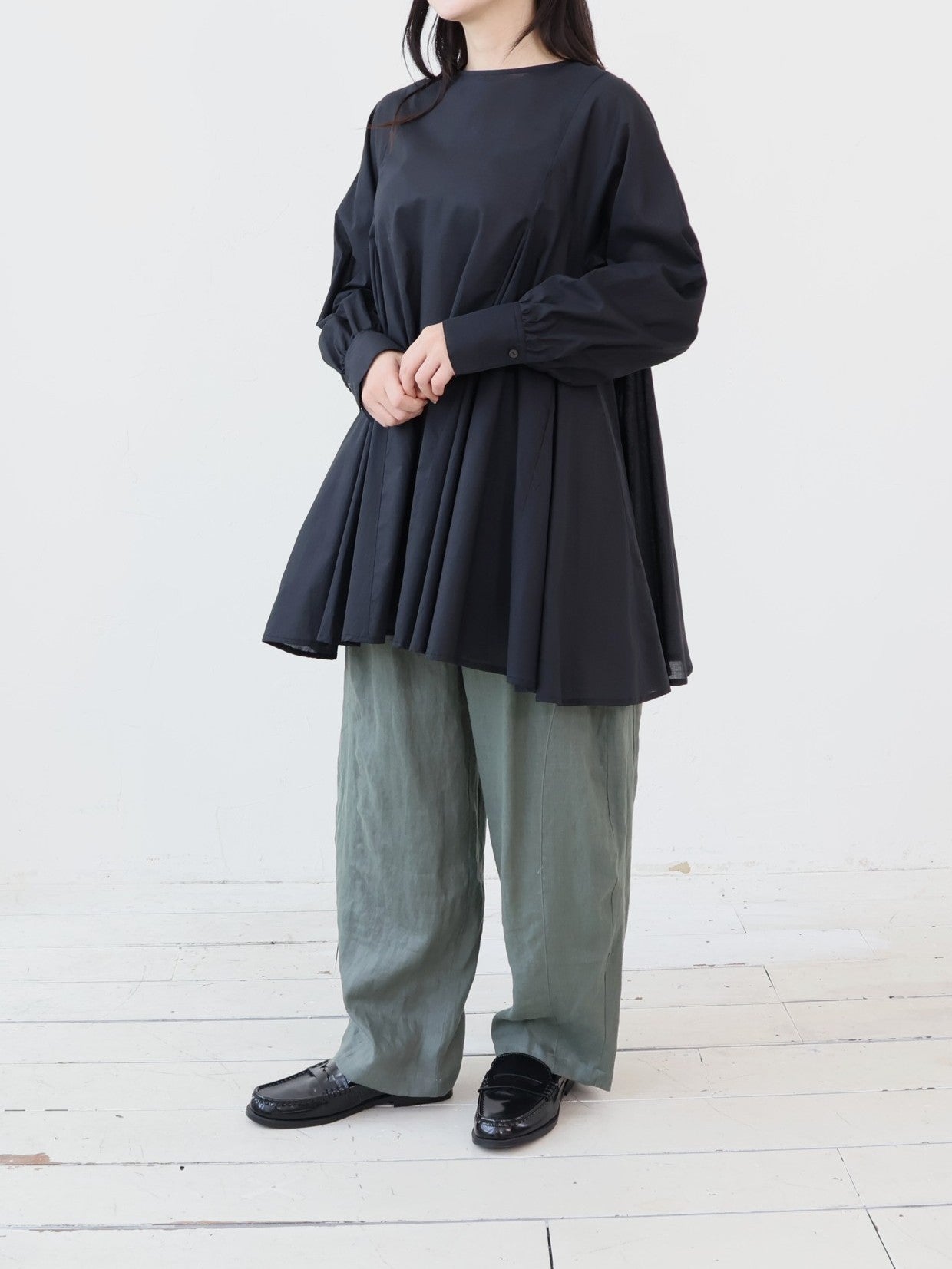 doux bleu　コットンフレアチュニック　DB-2644-003
